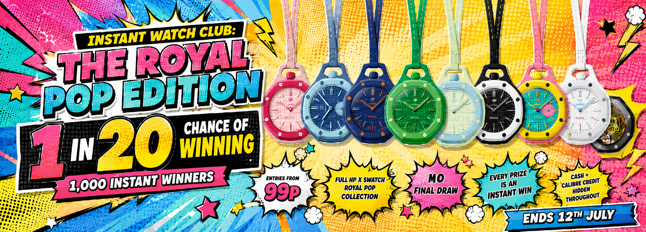 Instant Watch Club: The Royal Pop Edition — AP × Swatch colour collection