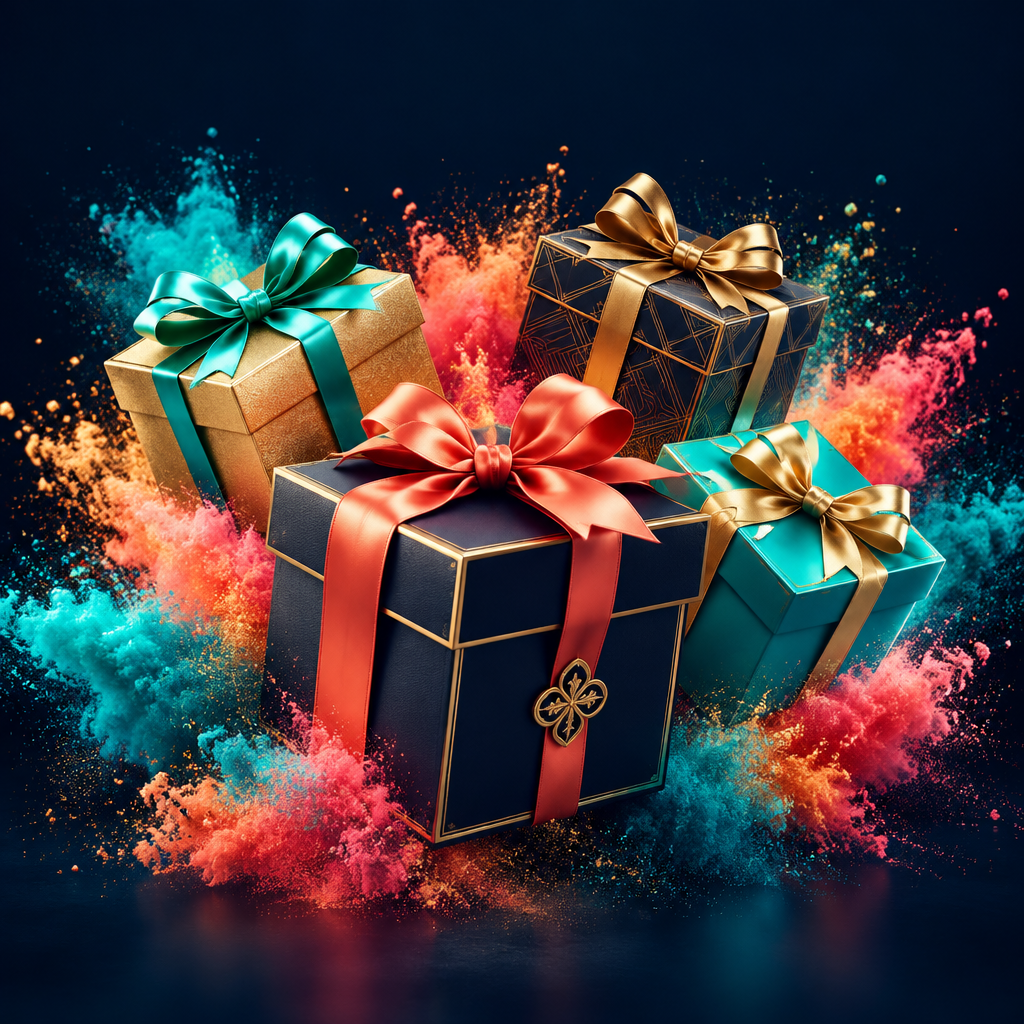 Mystery Boxes competition arcade artwork
